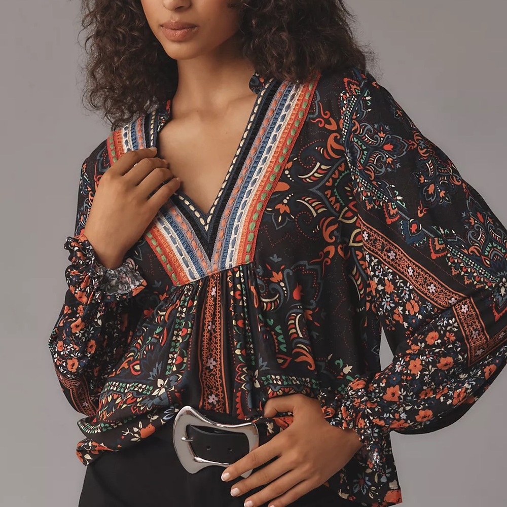 Anthropologie Bl-nk London Long Sleeve Top